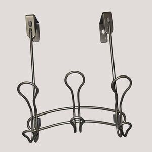 Mainstays Over-The-Door Metal Double Hook Hanger For Coats Hats & Accessories